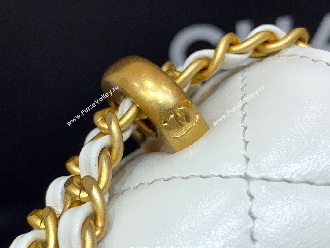 Chanel Calfskin Mini Flap Bag AP2615/AP2649 WHITE 2021 (SHUNYANG-240102-03)