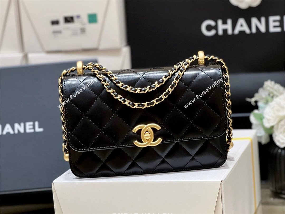 Chanel Calfskin Mini Flap Bag AP2615/AP2649 BLACK 2021 (SHUNYANG-240102-01)