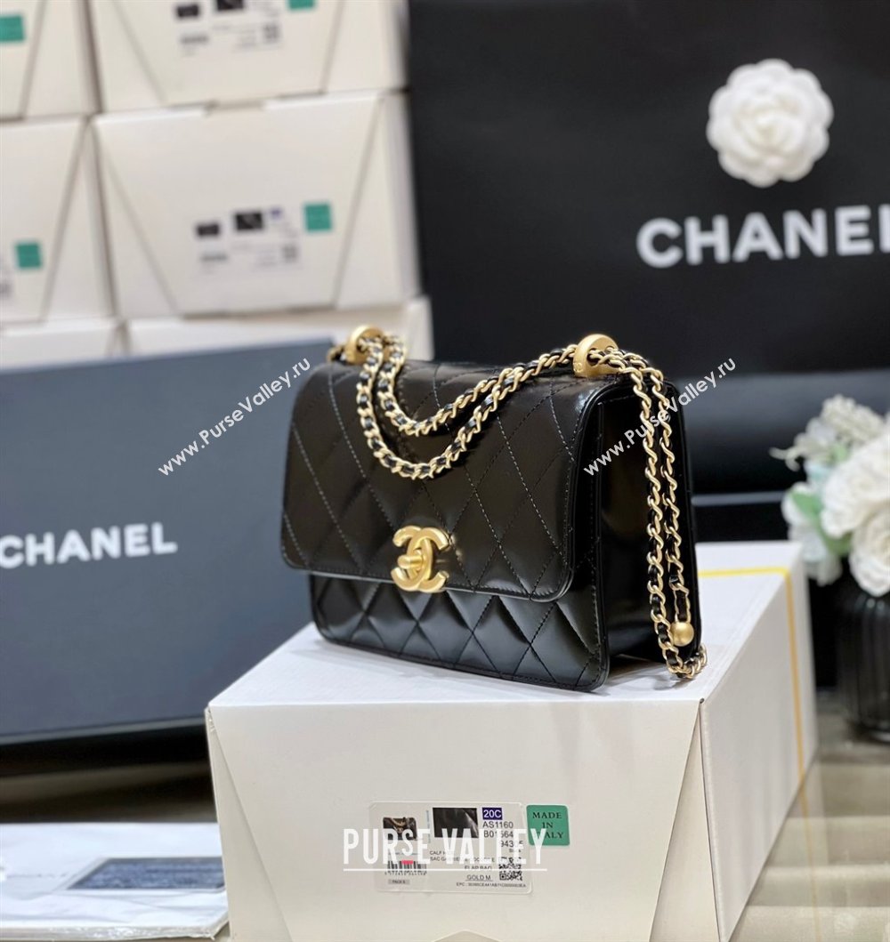 Chanel Calfskin Mini Flap Bag AP2615/AP2649 BLACK 2021 (SHUNYANG-240102-01)