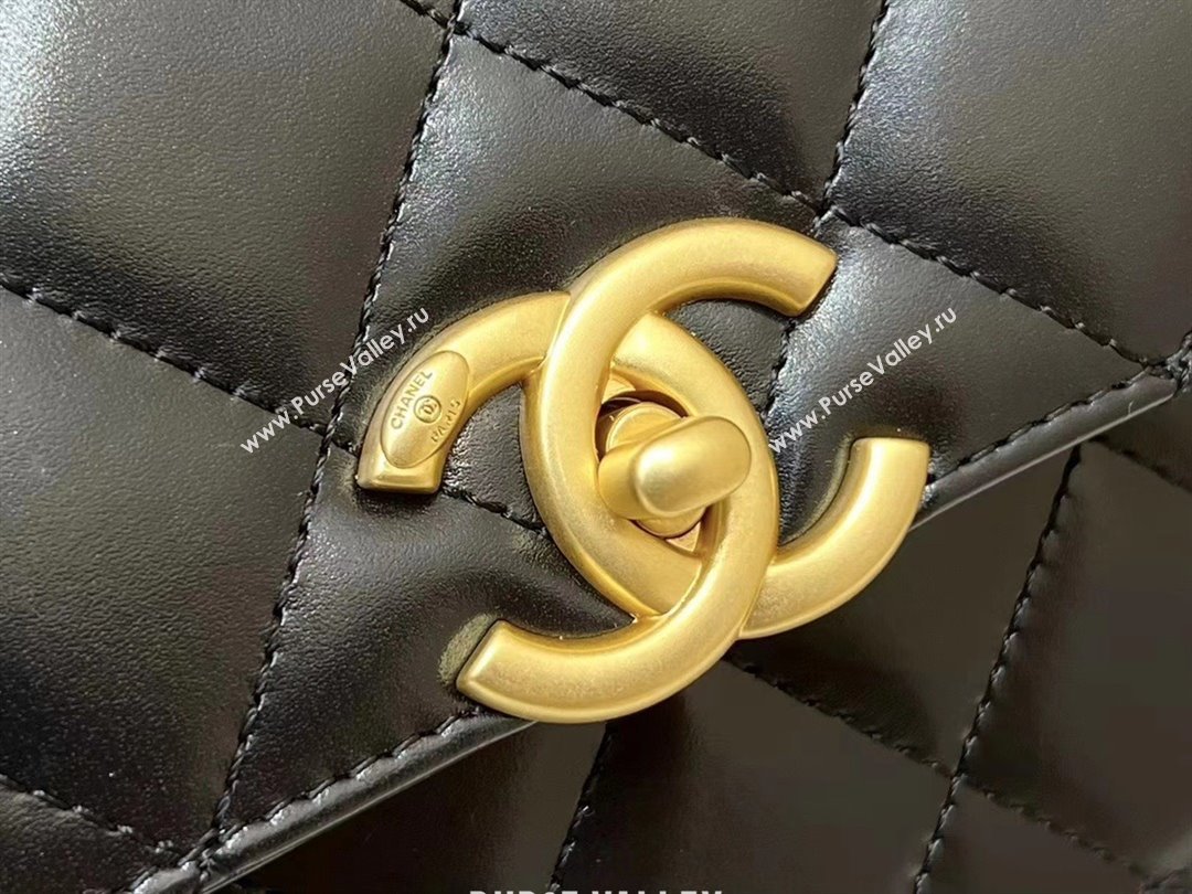 Chanel Calfskin Mini Flap Bag AP2615/AP2649 BLACK 2021 (SHUNYANG-240102-01)