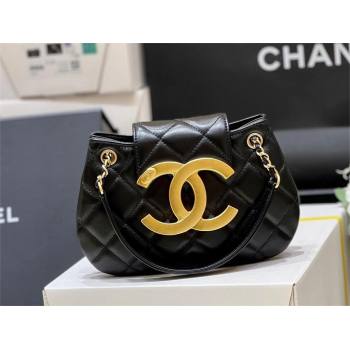 Chanel Lambskin Gold-Tone Metal Small Messenger Bag AS4609 black 2024(original quality) (shunyang-240103-01)