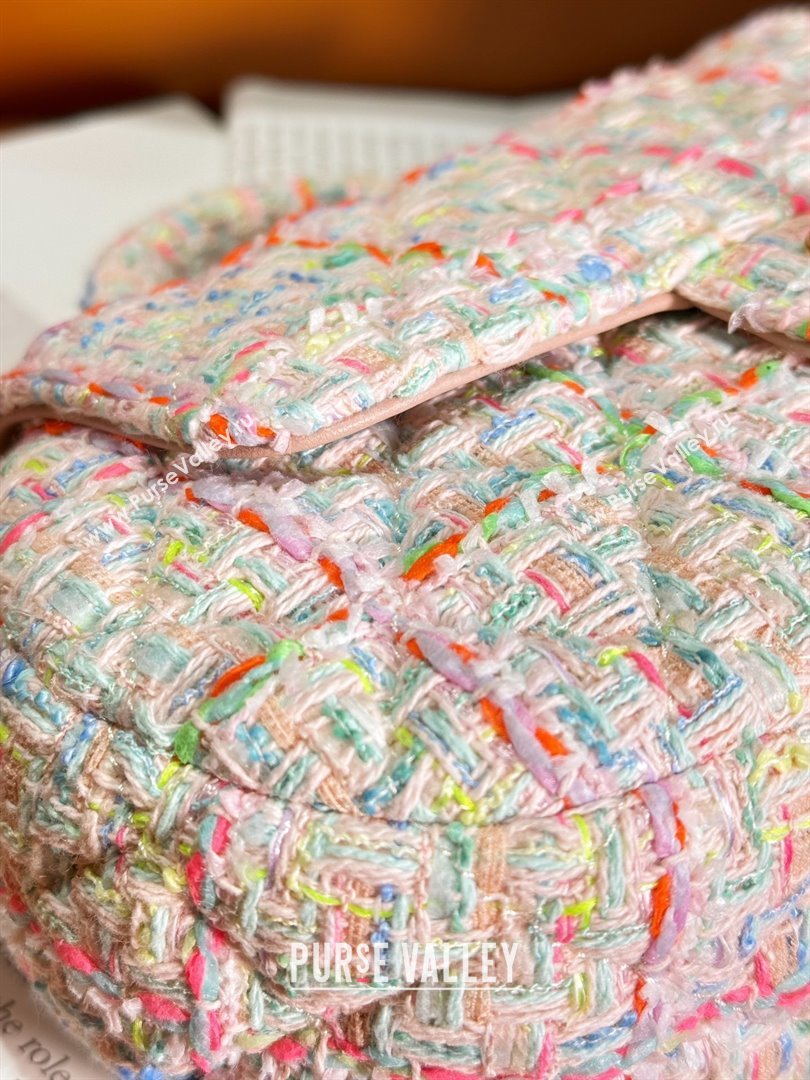 chanel Tweed Gold-Tone Metal Multicolor Small Bag with Top Handle AS4573 2024 (jiyuan-240103-04)