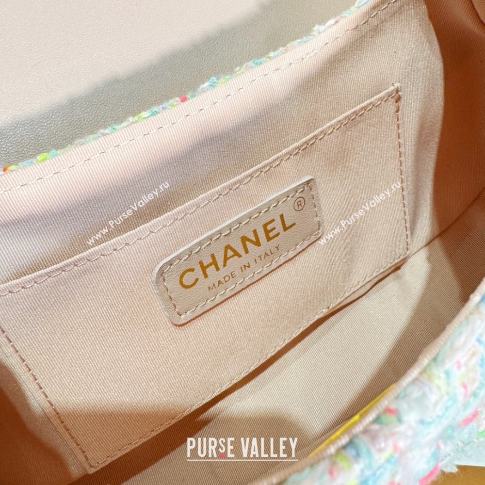 chanel Tweed Gold-Tone Metal Multicolor Small Bag with Top Handle AS4573 2024 (jiyuan-240103-04)