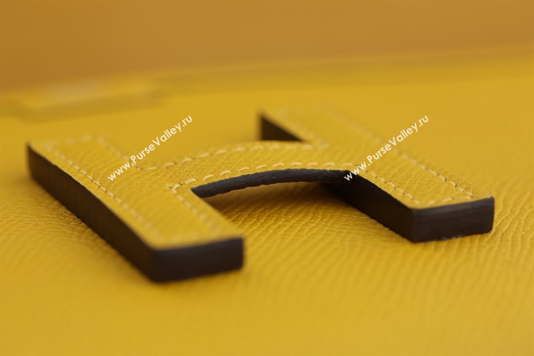 Hermes Jige Elan 29 epsom leather Clutch Bag jaune ambre handmade(original quality) (ayan-231120-07)