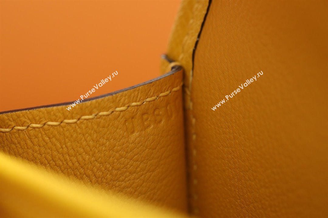 Hermes Jige Elan 29 epsom leather Clutch Bag jaune ambre handmade(original quality) (ayan-231120-07)