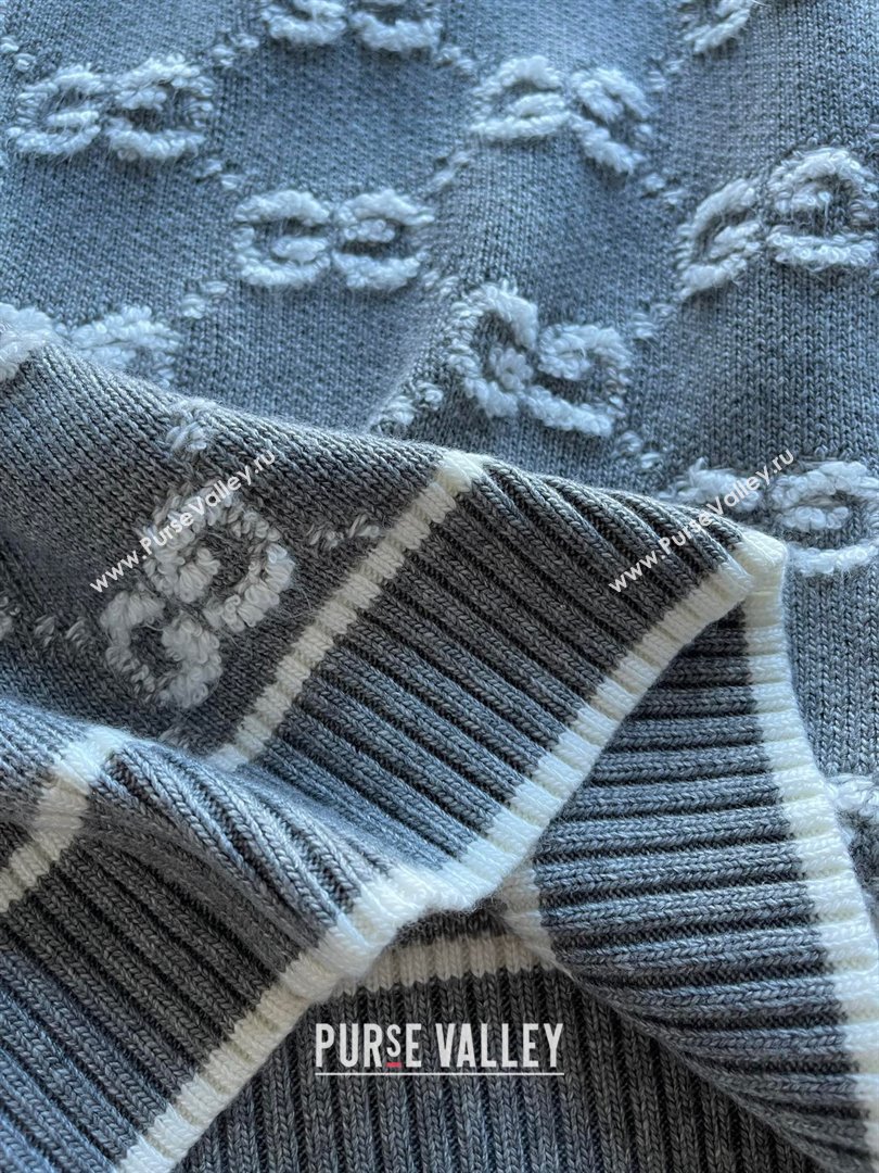 gucci GG wool bouclé jacquard top GREY AND IVORY 770059 2023 (QIQI-231121-16)