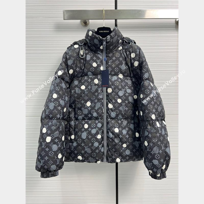 LV x YK Monogram Painted Dots Down Blouson 1AB7IT 2023 (QIQI-230925-02)