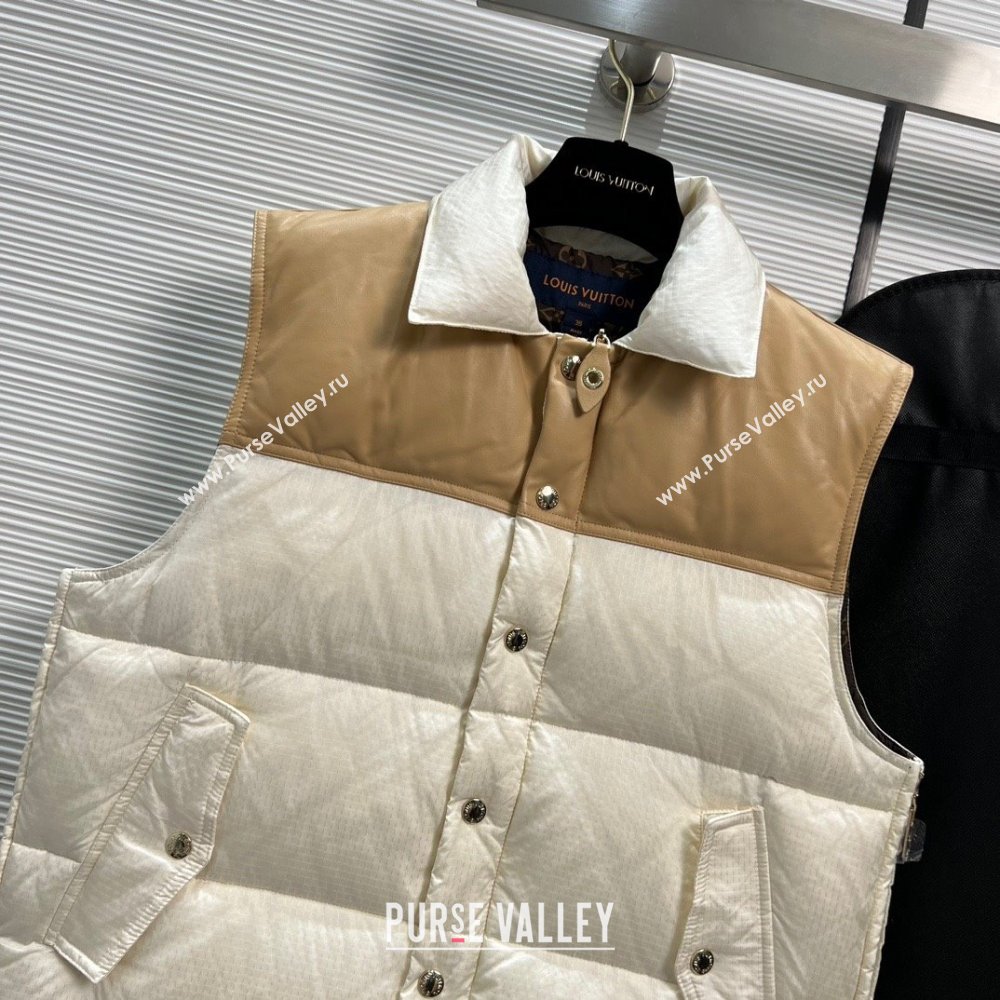 Louis Vuitton DOWN GILET BEIGE/WHITE 2023 (QIQI-230925-05)