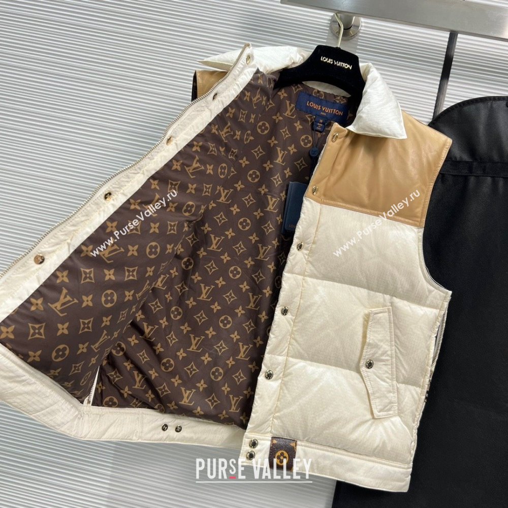 Louis Vuitton DOWN GILET BEIGE/WHITE 2023 (QIQI-230925-05)