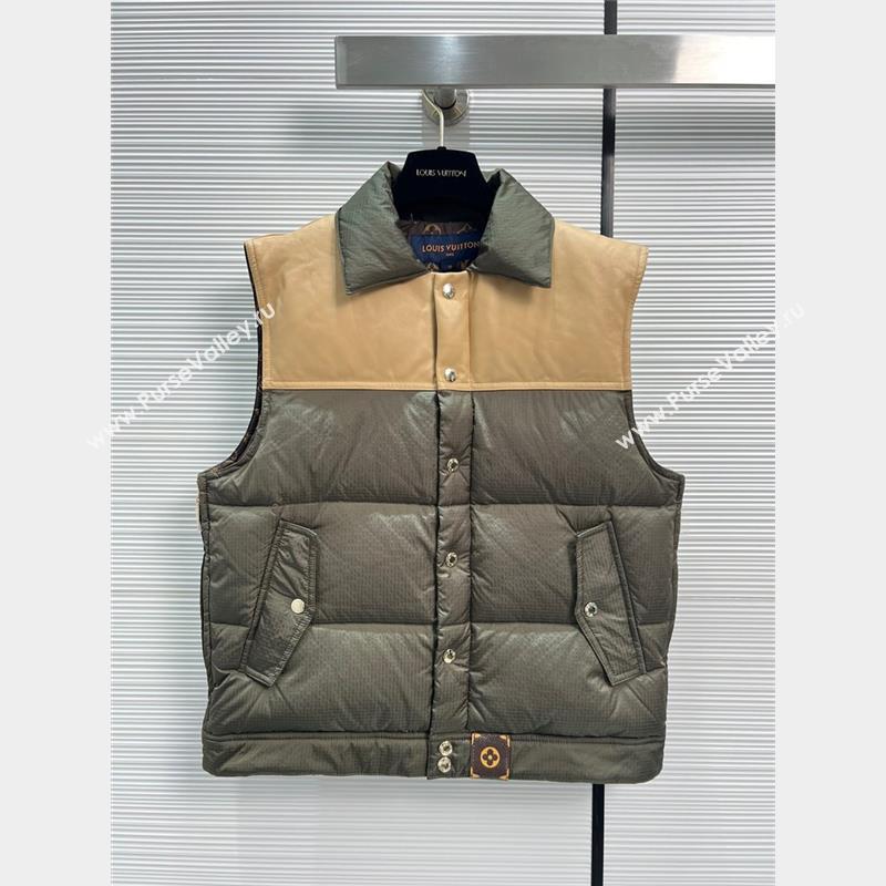 Louis Vuitton DOWN GILET BEIGE/GREEN 2023 (QIQI-230925-06)