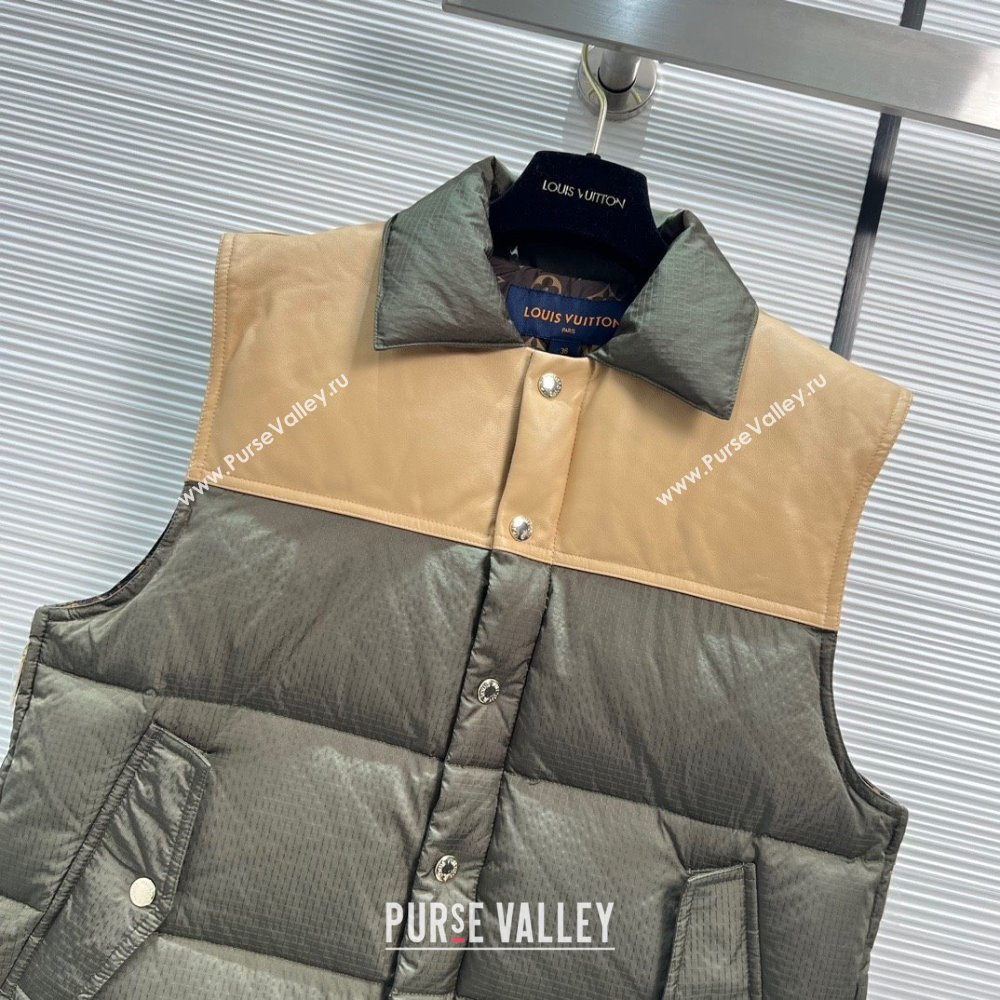 Louis Vuitton DOWN GILET BEIGE/GREEN 2023 (QIQI-230925-06)