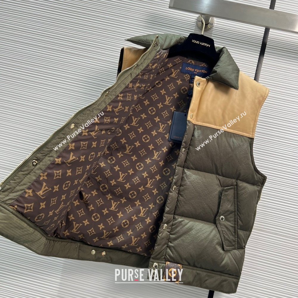 Louis Vuitton DOWN GILET BEIGE/GREEN 2023 (QIQI-230925-06)