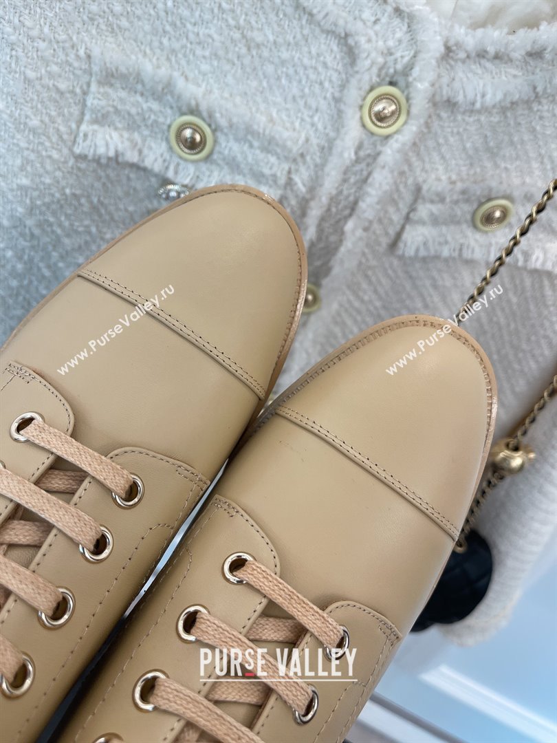 Chanel HEEL 3CM ankle boots WITH CHAIN beige 2023 (CLF-231016-29)