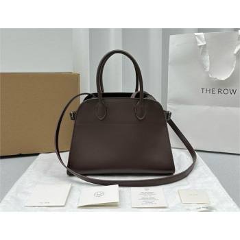 THE ROW MARGAUX 10 BAG IN BOX LEATHER Dark Chocolate 2024 (WEIPIN-240301-02)