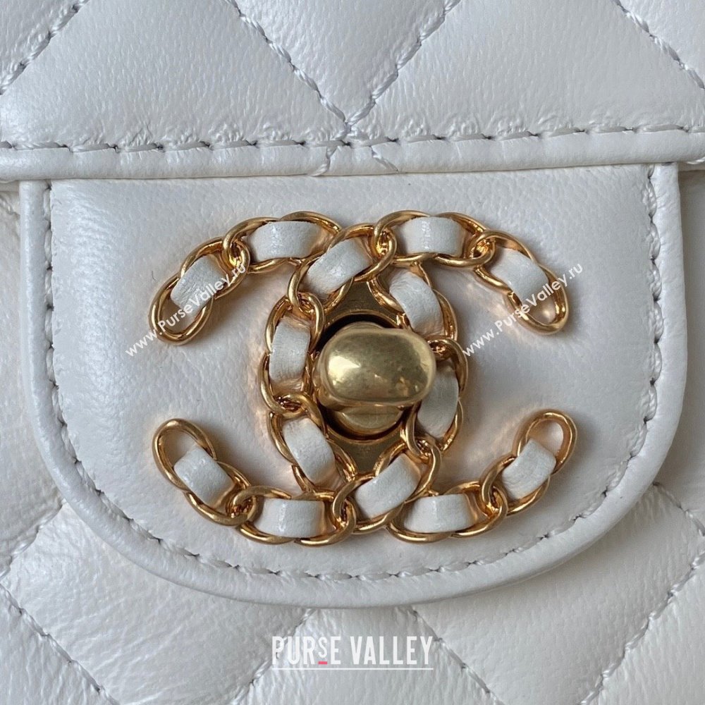 chanel LAMBSKIN Wallet on Chain bag AP4362 WHITE 2023 (JIYUAN-240104-02)
