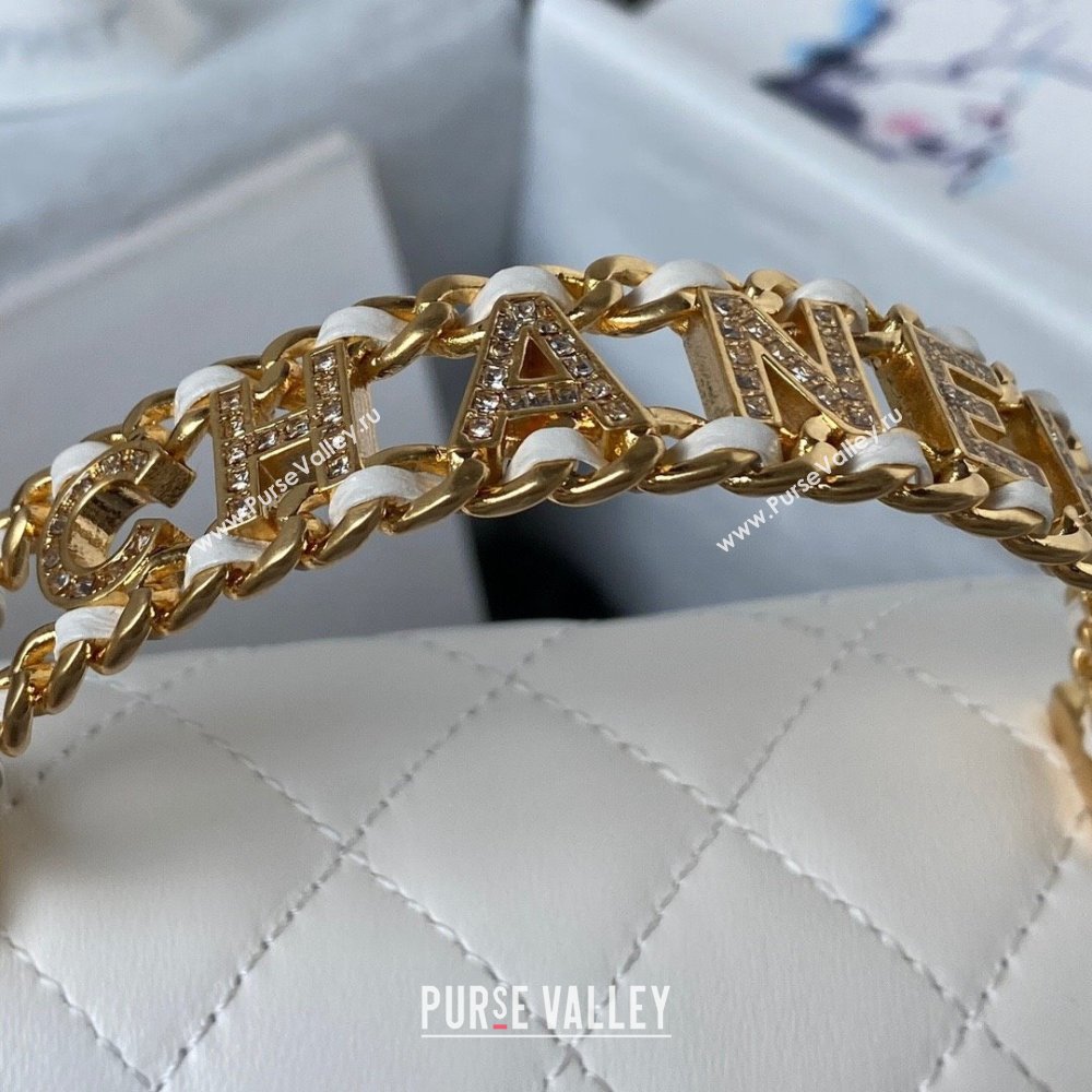 chanel LAMBSKIN Wallet on Chain bag AP4362 WHITE 2023 (JIYUAN-240104-02)