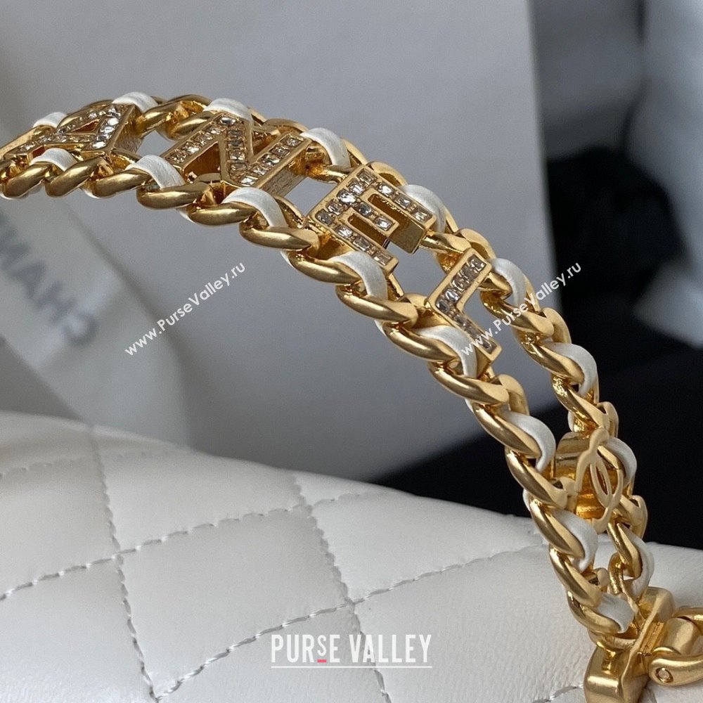 chanel LAMBSKIN Wallet on Chain bag AP4362 WHITE 2023 (JIYUAN-240104-02)