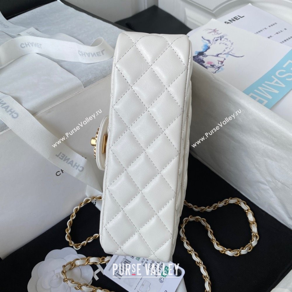 chanel LAMBSKIN Wallet on Chain bag AP4362 WHITE 2023 (JIYUAN-240104-02)
