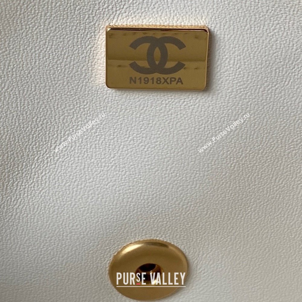 chanel LAMBSKIN Wallet on Chain bag AP4362 WHITE 2023 (JIYUAN-240104-02)