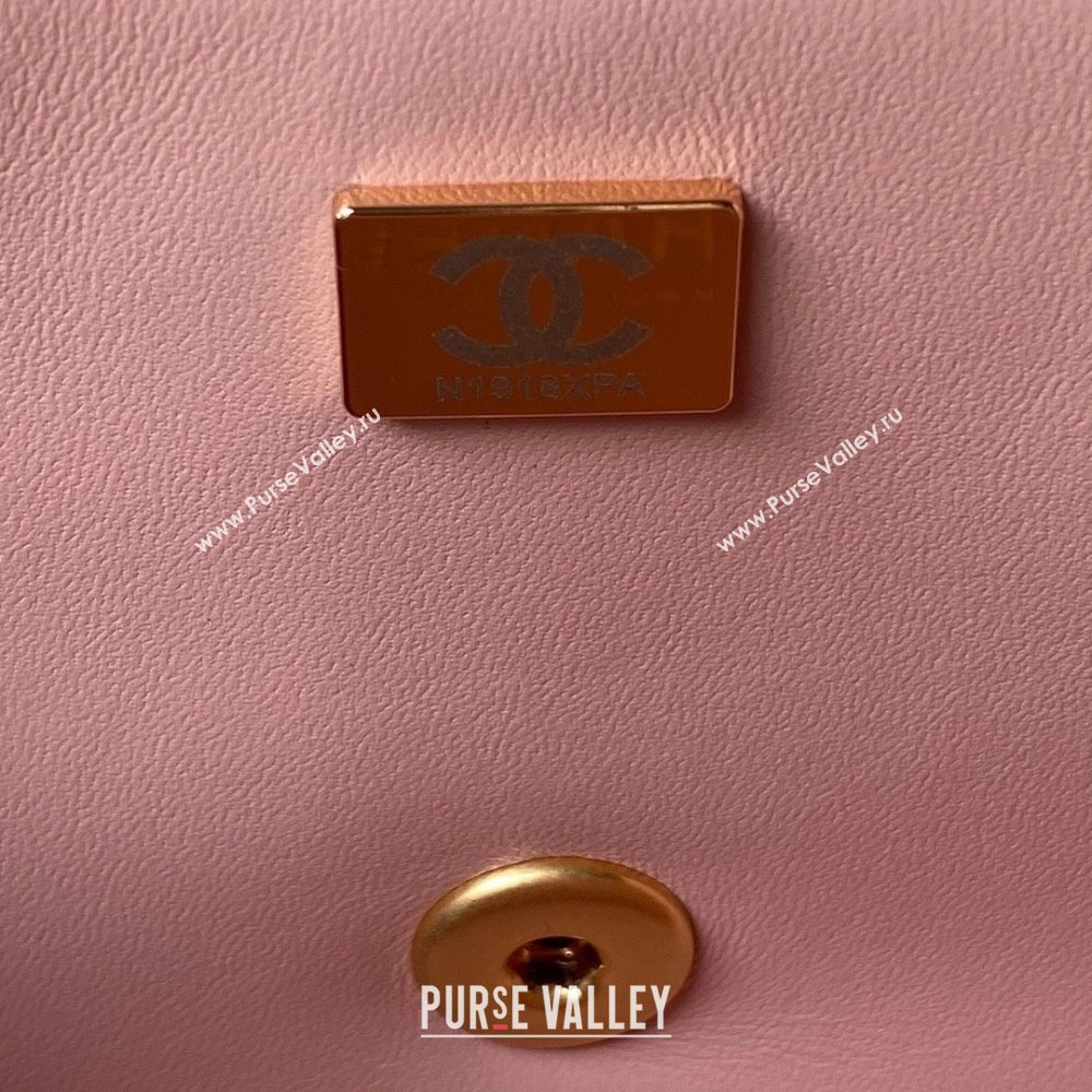 chanel LAMBSKIN Wallet on Chain bag AP4362 PINK 2023 (JIYUAN-240104-03)