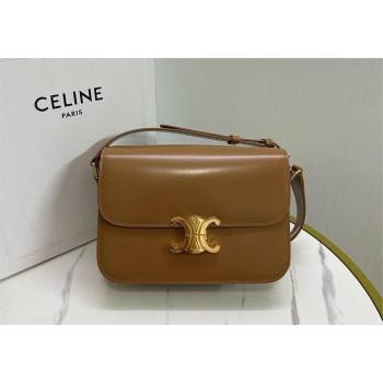 CELINE Classique Triomphe Bag in shiny calfskin BRONZE 2024 (BAILI-240304-02)