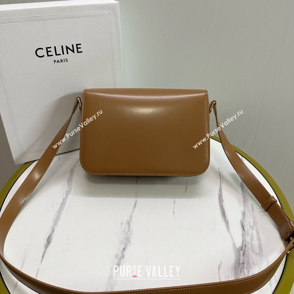 CELINE Classique Triomphe Bag in shiny calfskin BRONZE 2024 (BAILI-240304-02)