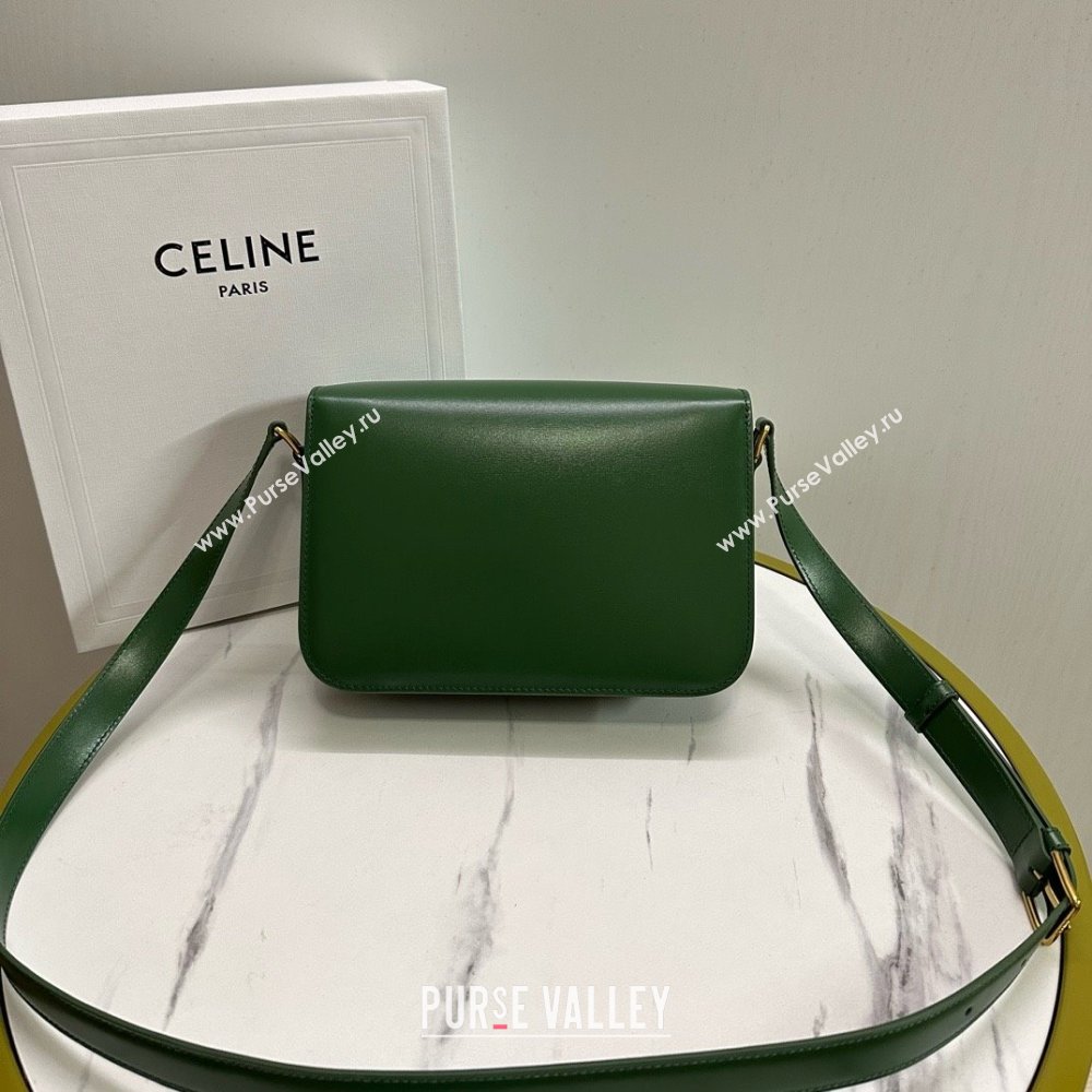 CELINE Classique Triomphe Bag in shiny calfskin Amazone 2024 (BAILI-240304-01)