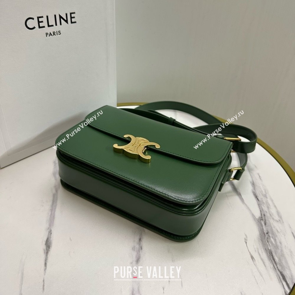 CELINE Classique Triomphe Bag in shiny calfskin Amazone 2024 (BAILI-240304-01)