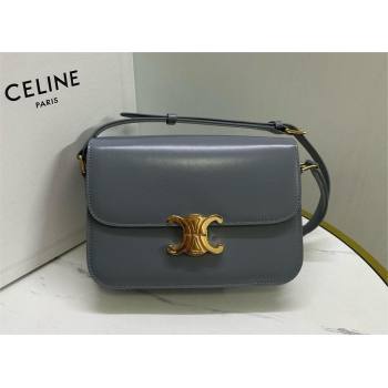 CELINE Classique Triomphe Bag in shiny calfskin zinc 2024 (BAILI-240304-05)