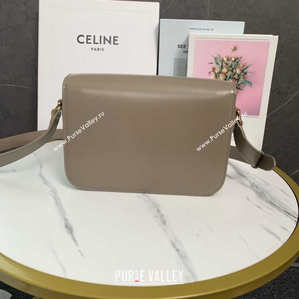 CELINE Classique Triomphe Bag in shiny calfskin pebble 2024 (BAILI-240304-06)