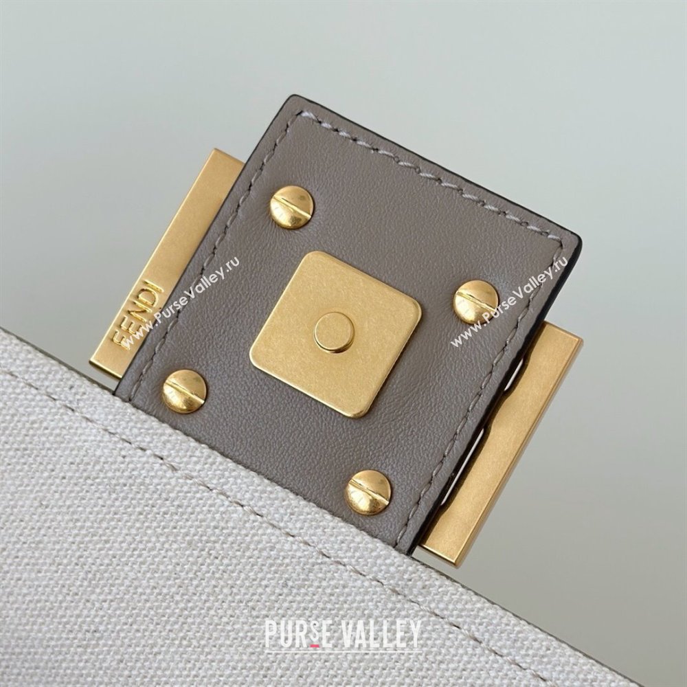 Fendi Baguette Medium Bag in Canvas with FF embroidery Green/Blue/Multicolor 2025 0159M 0930 (CL-250930019)