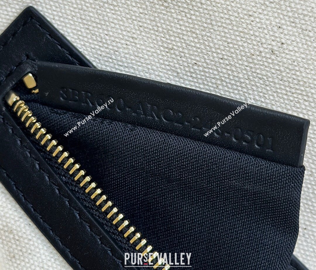 Fendi Baguette Medium Bag in Canvas with FF embroidery Black/Multicolor 2025 0159M (CL-250522018)