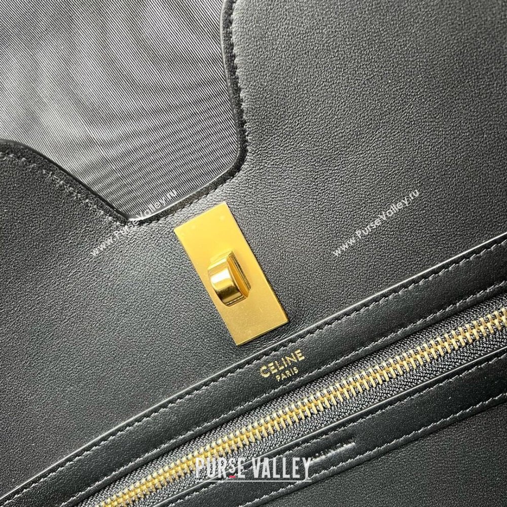 Celine Cabas 16 Tote Bag in Smooth Calfskin Black 2025 112583 (JXG-250520031)