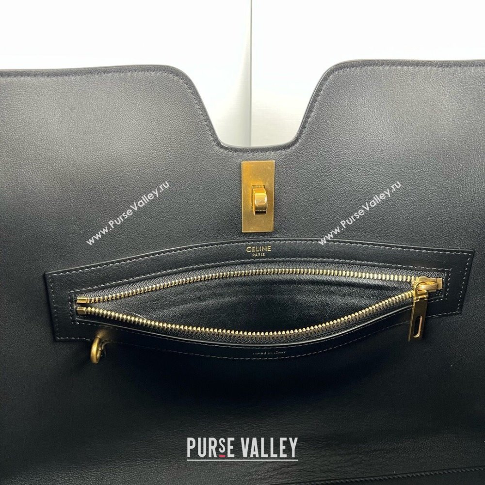 Celine Cabas 16 Tote Bag in Smooth Calfskin Black 2025 112583 (JXG-250520031)