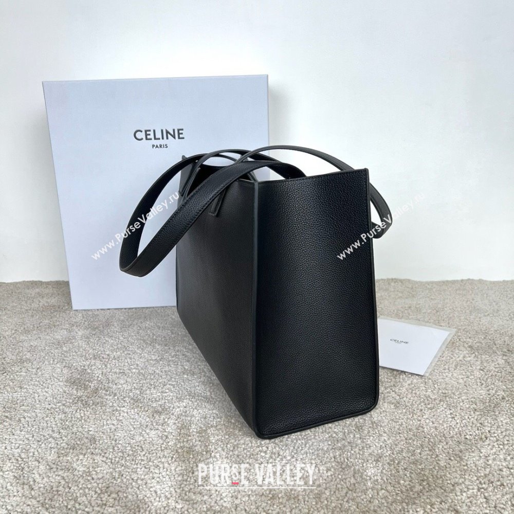 Celine Cabas 16 Tote Bag in Grained Calfskin Black 2025 112583 (JXG-250520032)