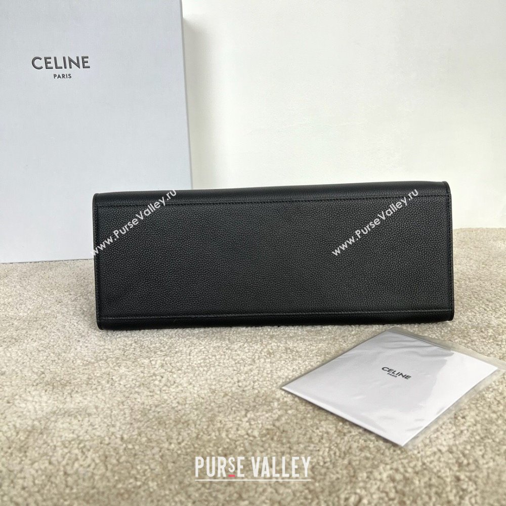 Celine Cabas 16 Tote Bag in Grained Calfskin Black 2025 112583 (JXG-250520032)