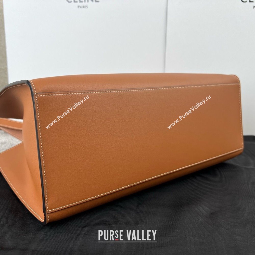 Celine Cabas 16 Tote Bag in Smooth Calfskin Tan Brown 2025 112583 (JXG-250520030)