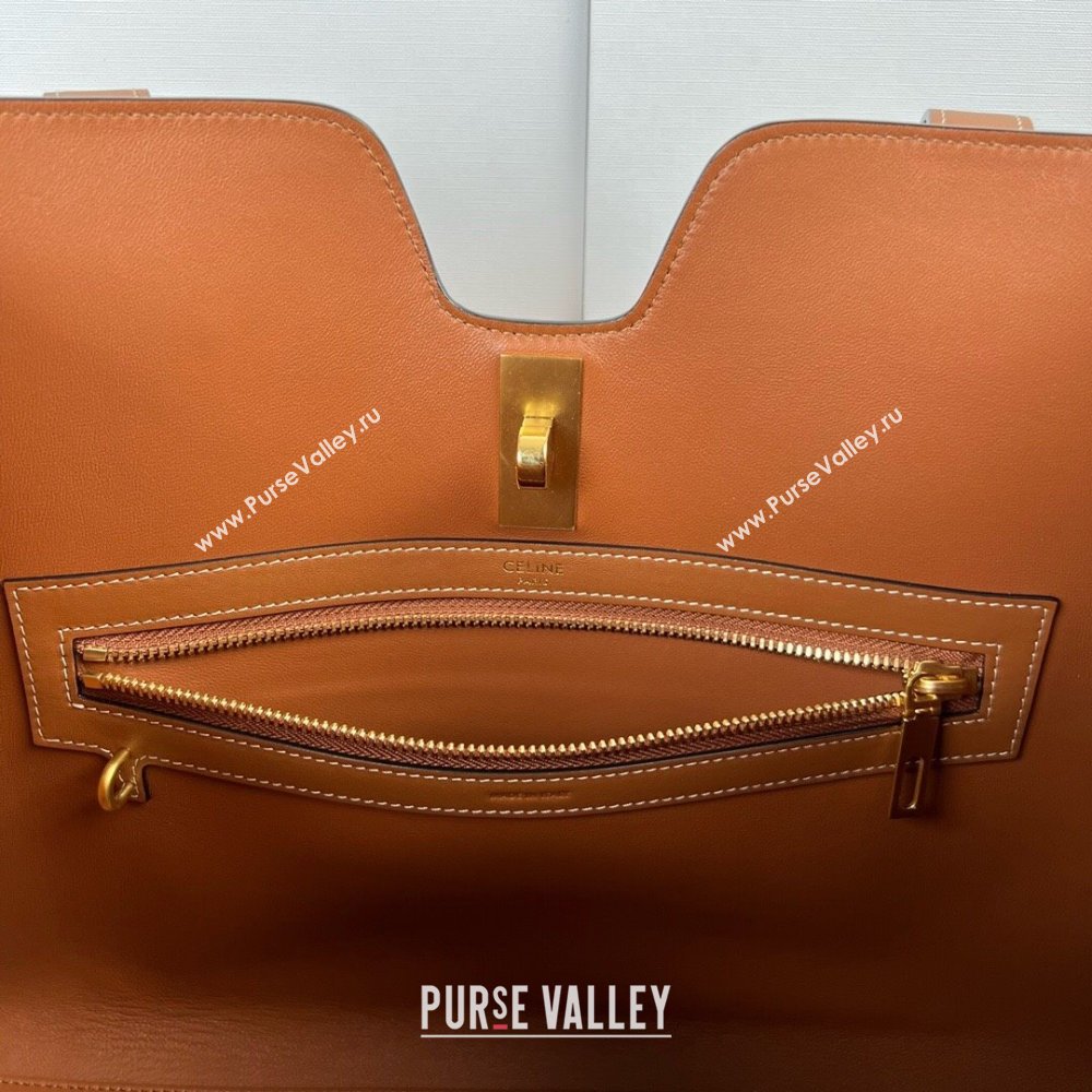Celine Cabas 16 Tote Bag in Smooth Calfskin Tan Brown 2025 112583 (JXG-250520030)
