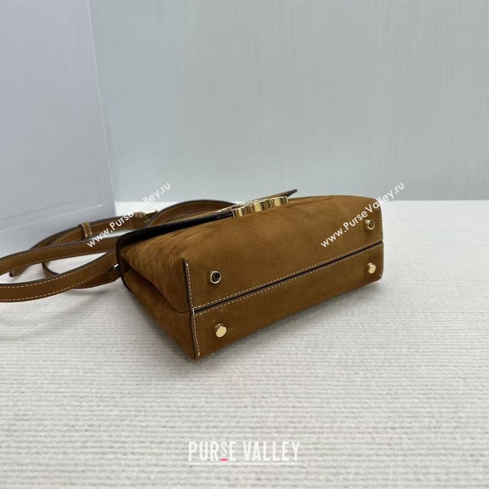 Celine Teen Nino Bag in Suede Camel Brown 2026 118113 (BL-260411020)