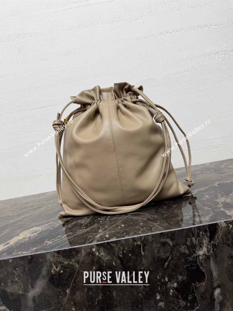 Celine Small Crystal Pouch Bag in Lambskin Leather Beige 2026 123662 (BL-260411027)