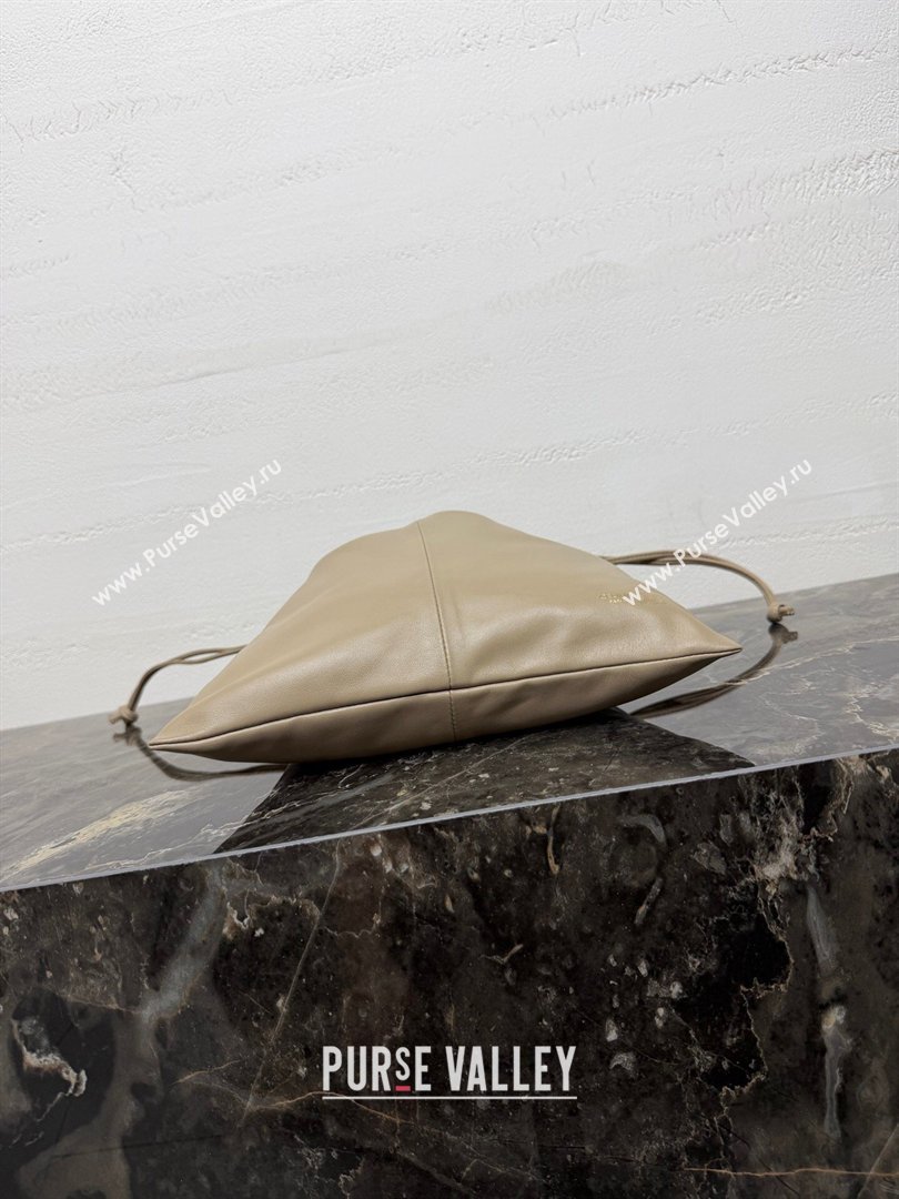 Celine Small Crystal Pouch Bag in Lambskin Leather Beige 2026 123662 (BL-260411027)