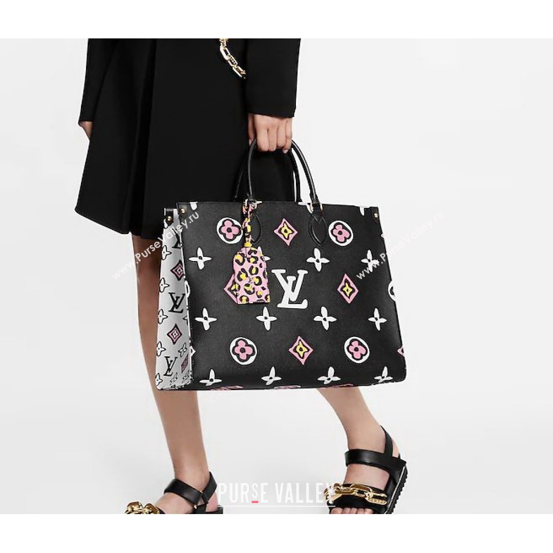 Louis Vuitton Onthego GM Tote Bag in Graphic Monogram Canvas M45815 Black 2021 (juan-21081048)