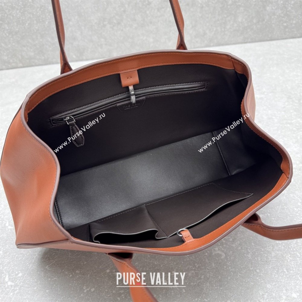 The Row Alger Shoulder Bag in Smooth Leather Caramel 2026 1842 (ningm-260410074)