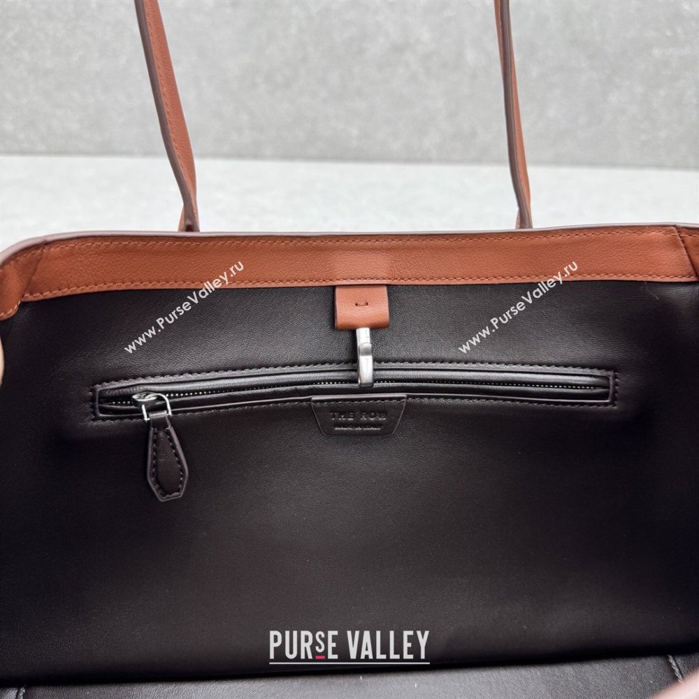 The Row Alger Shoulder Bag in Smooth Leather Caramel 2026 1842 (ningm-260410074)