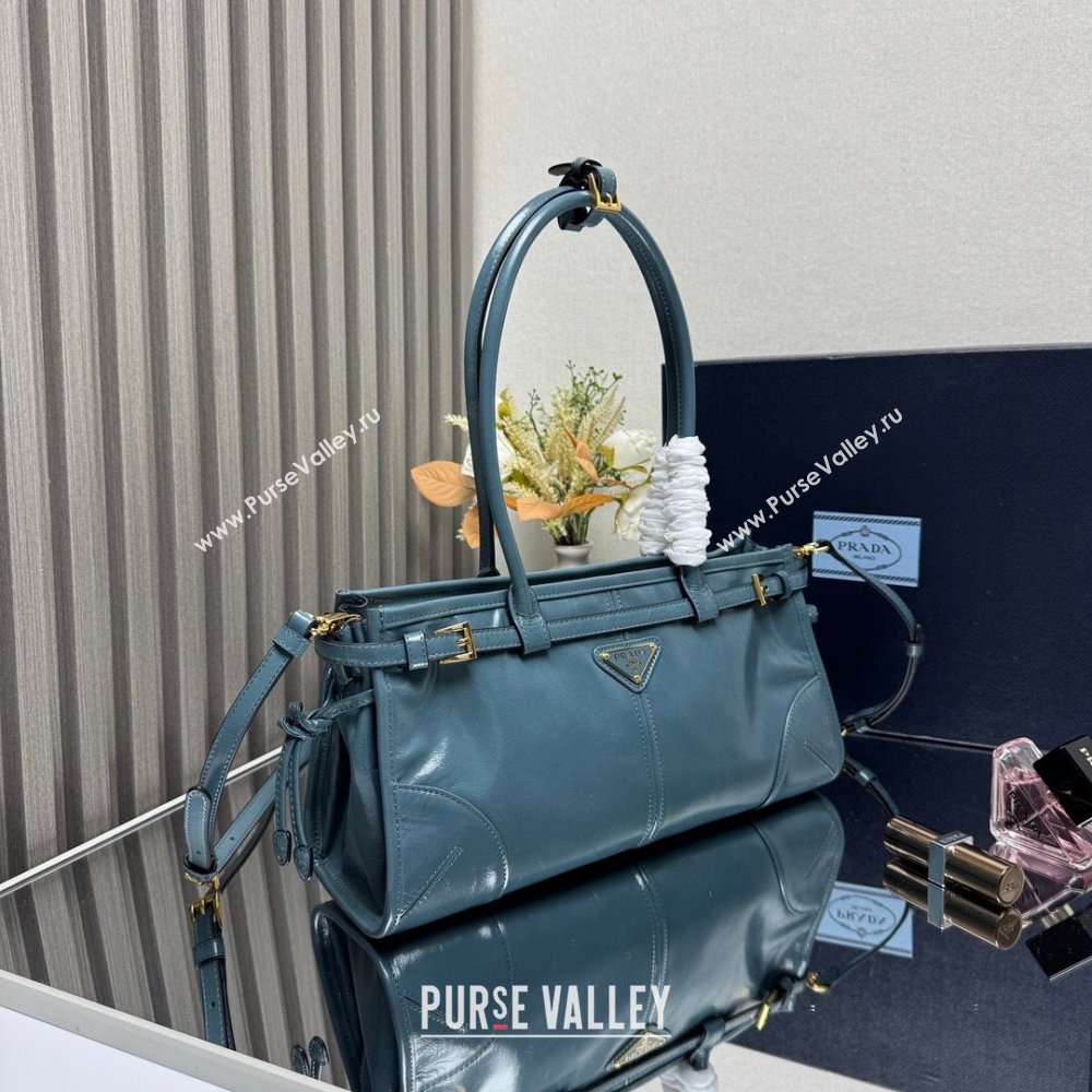 Prada Bonnie medium leather handbag Blue2 2025 1BA426 (YZ-250521051)