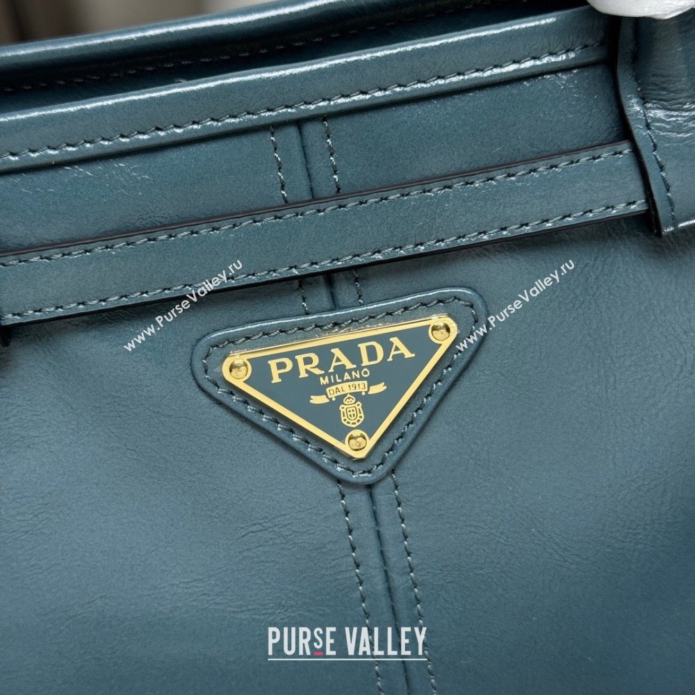 Prada Bonnie medium leather handbag Blue2 2025 1BA426 (YZ-250521051)