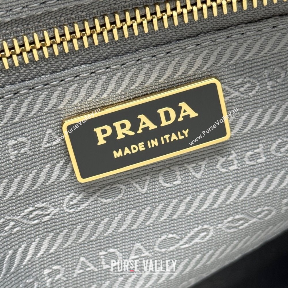 Prada Bonnie large leather handbag 1BA433 Granite Grey 2025 (YZ-250521035)