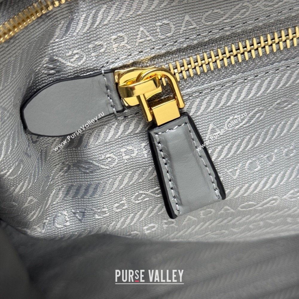 Prada Bonnie large leather handbag 1BA433 Granite Grey 2025 (YZ-250521035)