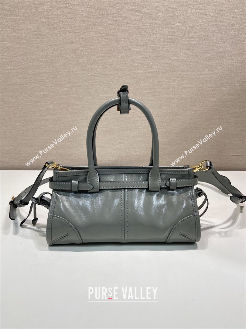 Prada Bonnie mini leather handbag Grey 2025 1BA486 (YZ-260123014)