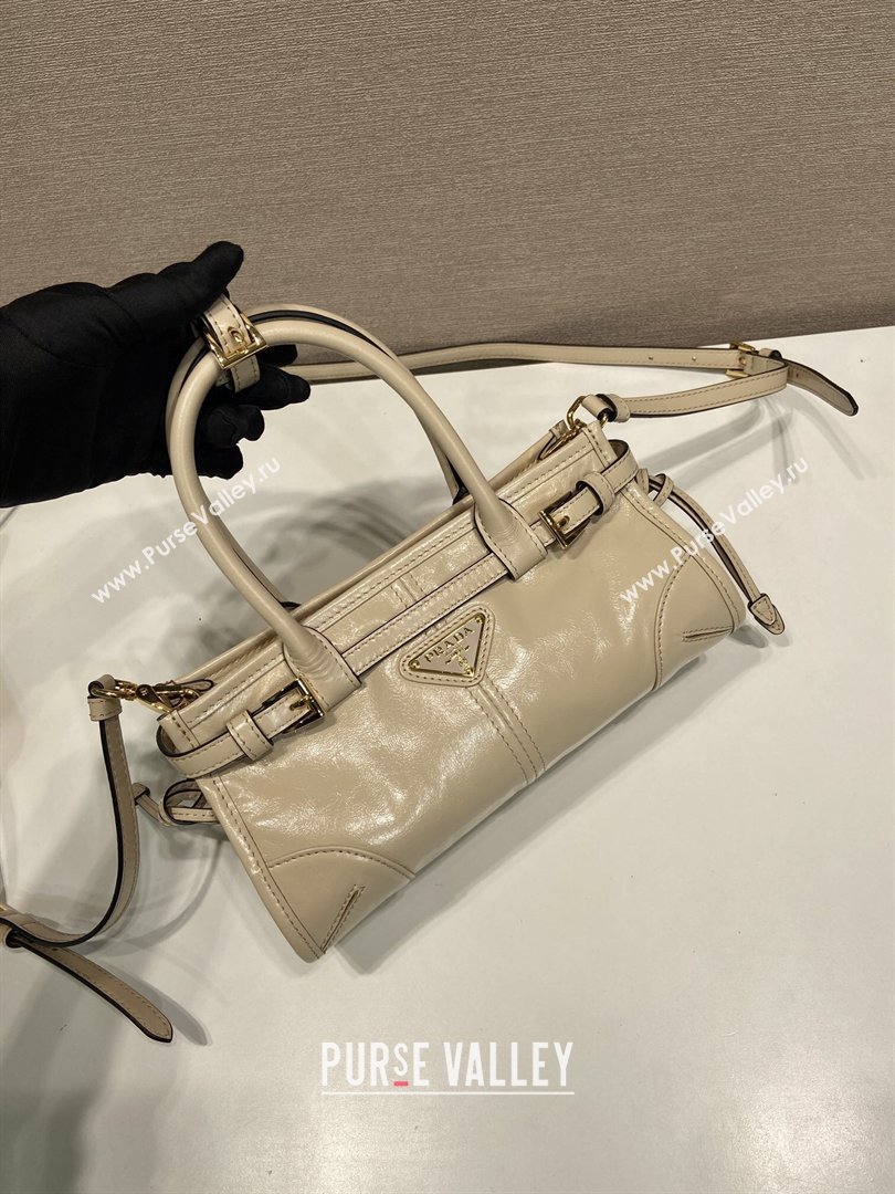 Prada Bonnie mini leather handbag Beige 2025 1BA486 (YZ-260123015)